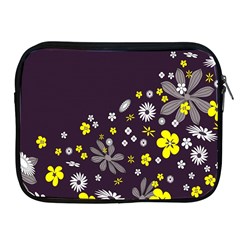 Vintage Retro Floral Flowers Wallpaper Pattern Background Apple Ipad 2/3/4 Zipper Cases by Simbadda