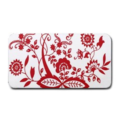 Red Vintage Floral Flowers Decorative Pattern Clipart Medium Bar Mats by Simbadda