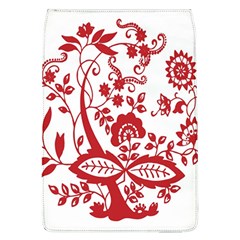 Red Vintage Floral Flowers Decorative Pattern Clipart Flap Covers (l)  by Simbadda