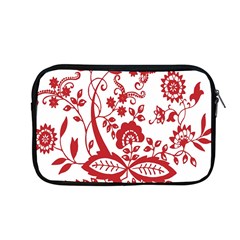 Red Vintage Floral Flowers Decorative Pattern Clipart Apple Macbook Pro 13  Zipper Case