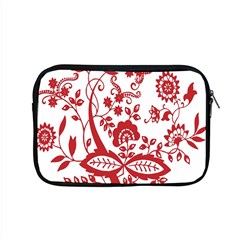 Red Vintage Floral Flowers Decorative Pattern Clipart Apple Macbook Pro 15  Zipper Case