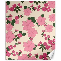 Vintage Floral Wallpaper Background In Shades Of Pink Canvas 20  X 24   by Simbadda