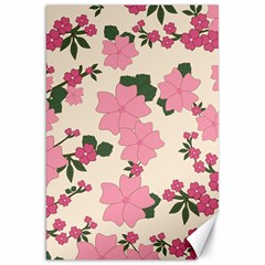 Vintage Floral Wallpaper Background In Shades Of Pink Canvas 20  X 30   by Simbadda