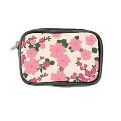 Vintage Floral Wallpaper Background In Shades Of Pink Coin Purse by Simbadda