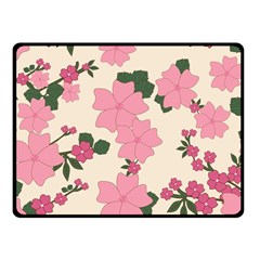 Vintage Floral Wallpaper Background In Shades Of Pink Fleece Blanket (small) by Simbadda