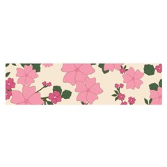 Vintage Floral Wallpaper Background In Shades Of Pink Satin Scarf (oblong) by Simbadda