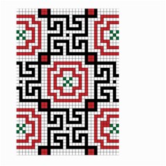 Vintage Style Seamless Black White And Red Tile Pattern Wallpaper Background Large Garden Flag (two Sides) by Simbadda