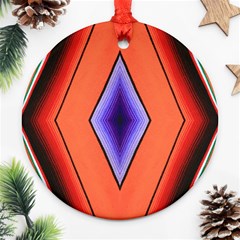 Diamond Shape Lines & Pattern Ornament (round) by Simbadda