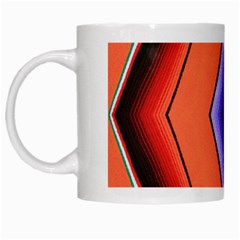 Diamond Shape Lines & Pattern White Mugs by Simbadda