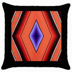 Diamond Shape Lines & Pattern Throw Pillow Case (black) by Simbadda