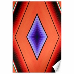 Diamond Shape Lines & Pattern Canvas 12  X 18   by Simbadda