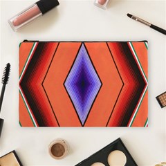 Diamond Shape Lines & Pattern Cosmetic Bag (large)  by Simbadda