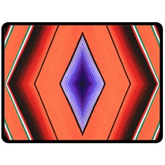 Diamond Shape Lines & Pattern Fleece Blanket (large)  by Simbadda