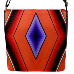 Diamond Shape Lines & Pattern Flap Messenger Bag (s) by Simbadda