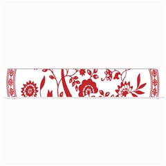 Red Vintage Floral Flowers Decorative Pattern Small Bar Mats by Simbadda