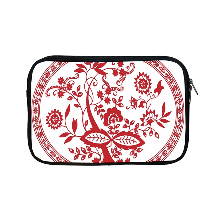 Red Vintage Floral Flowers Decorative Pattern Apple iPad Mini Zipper Cases