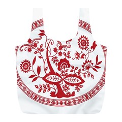 Red Vintage Floral Flowers Decorative Pattern Full Print Recycle Bags (l)  by Simbadda