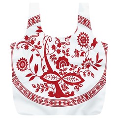 Red Vintage Floral Flowers Decorative Pattern Full Print Recycle Bags (l)  by Simbadda