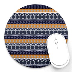 Abstract Elegant Background Pattern Round Mousepads