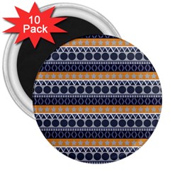 Abstract Elegant Background Pattern 3  Magnets (10 Pack)  by Simbadda