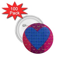 Butterfly Heart Pattern 1 75  Buttons (100 Pack) 