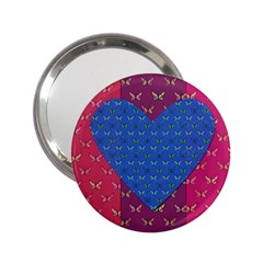 Butterfly Heart Pattern 2 25  Handbag Mirrors