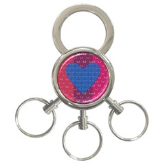 Butterfly Heart Pattern 3-ring Key Chains by Simbadda