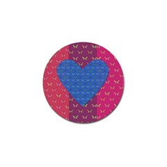 Butterfly Heart Pattern Golf Ball Marker by Simbadda