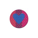 Butterfly Heart Pattern Golf Ball Marker Front