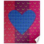 Butterfly Heart Pattern Canvas 20  x 24   19.57 x23.15  Canvas - 1