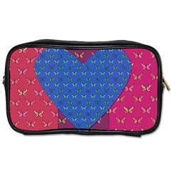 Butterfly Heart Pattern Toiletries Bags by Simbadda