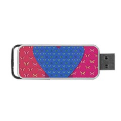 Butterfly Heart Pattern Portable Usb Flash (one Side)