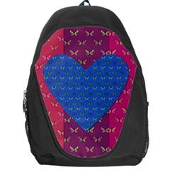 Butterfly Heart Pattern Backpack Bag by Simbadda