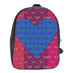 Butterfly Heart Pattern School Bags (xl)  by Simbadda