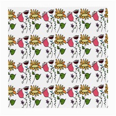 Handmade Pattern With Crazy Flowers Medium Glasses Cloth by Simbadda