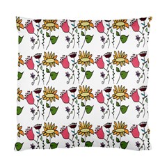 Handmade Pattern With Crazy Flowers Standard Cushion Case (one Side)