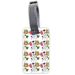 Handmade Pattern With Crazy Flowers Luggage Tags (one Side)  by Simbadda