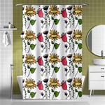 Handmade Pattern With Crazy Flowers Shower Curtain 48  x 72  (Small)  Curtain(48  X 72 ) - 42.18 x64.8  Curtain(48  X 72 )