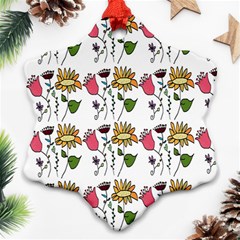 Handmade Pattern With Crazy Flowers Ornament (snowflake)