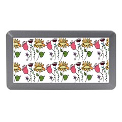 Handmade Pattern With Crazy Flowers Memory Card Reader (mini) by Simbadda