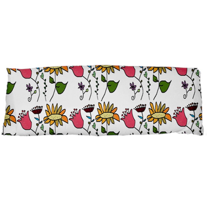 Handmade Pattern With Crazy Flowers Body Pillow Case (Dakimakura)