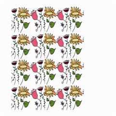 Handmade Pattern With Crazy Flowers Small Garden Flag (two Sides)