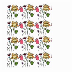 Handmade Pattern With Crazy Flowers Large Garden Flag (two Sides)