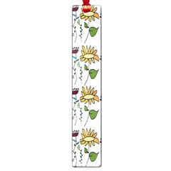 Handmade Pattern With Crazy Flowers Large Book Marks by Simbadda