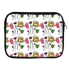 Handmade Pattern With Crazy Flowers Apple Ipad 2/3/4 Zipper Cases by Simbadda