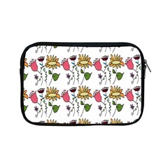 Handmade Pattern With Crazy Flowers Apple Ipad Mini Zipper Cases by Simbadda