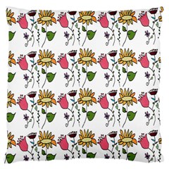 Handmade Pattern With Crazy Flowers Standard Flano Cushion Case (one Side) by Simbadda