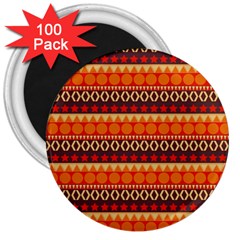 Abstract Lines Seamless Pattern 3  Magnets (100 Pack) by Simbadda