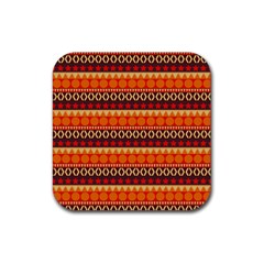 Abstract Lines Seamless Pattern Rubber Coaster (square)  by Simbadda