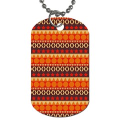 Abstract Lines Seamless Pattern Dog Tag (two Sides)